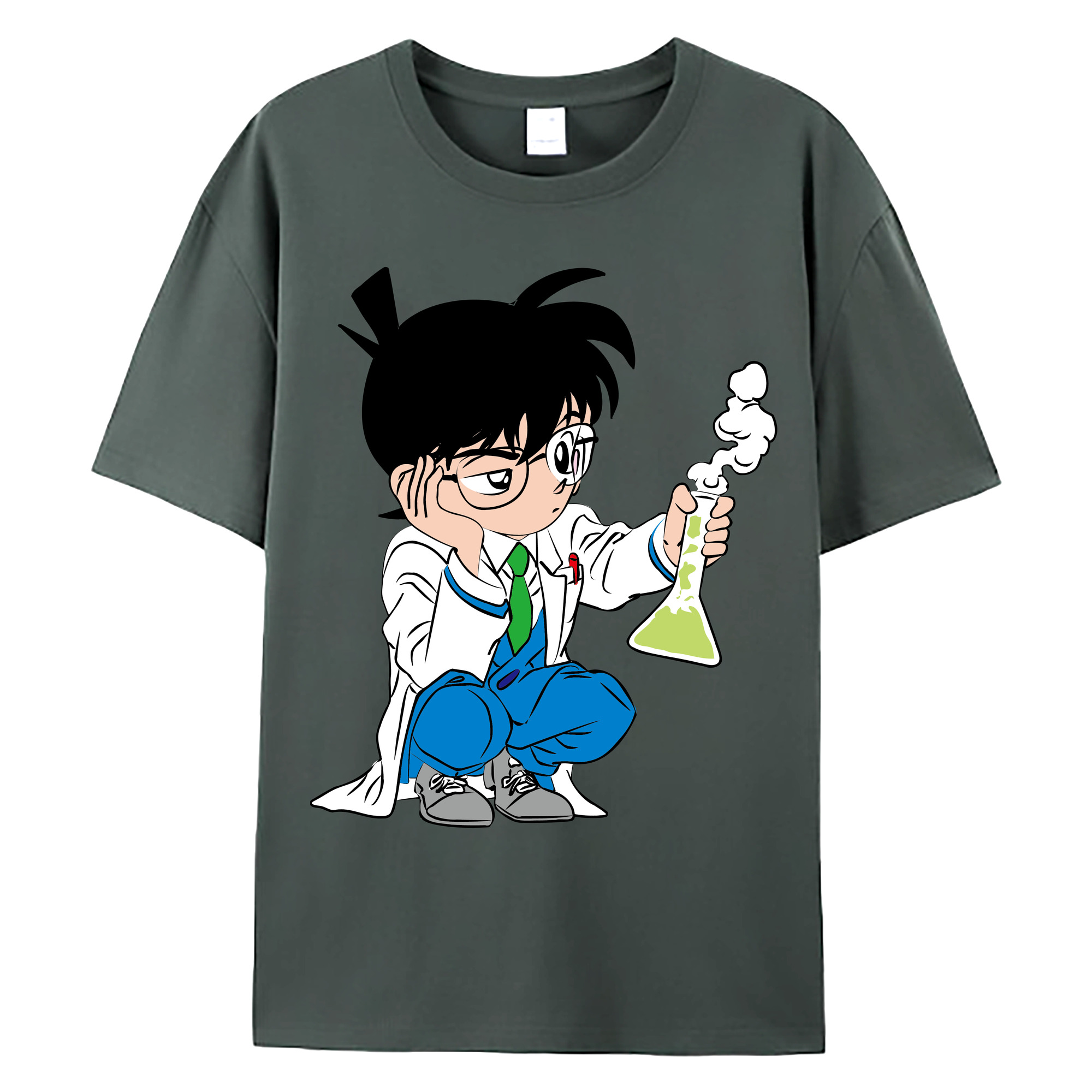 （画像用） 名探偵コナン 江戸川 コナン Detective Conan Conan Edogawa 綿100％ メンズ半袖Tシャツ｜肌触りやわらか＆通気性